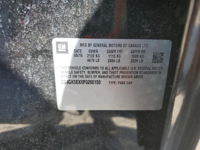 2G4GK5EX6F9266158 - 2015 BUICK REGAL 黑色 照片 12