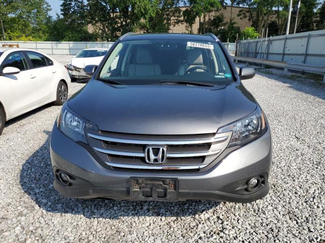 2HKRM4H79EH650315 - 2014 HONDA CR-V EXL GRAY photo 5