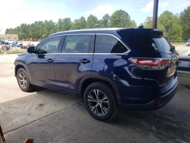 5TDKKRFH7GS177236 - 2016 TOYOTA HIGHLANDER XLE Mavi foto 2