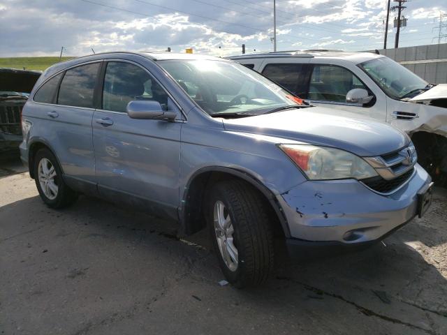 5J6RE4H74AL017119 - 2010 HONDA CR-V EXL BLUE photo 4