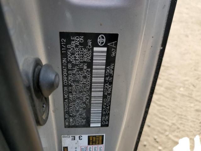 JTKJF5C74D3060014 - 2013 TOYOTA SCION TC 黑色 照片 12