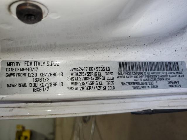 ZFBERFBBXJ6H97939 - 2018 RAM PROMASTER SLT Білий фото 13