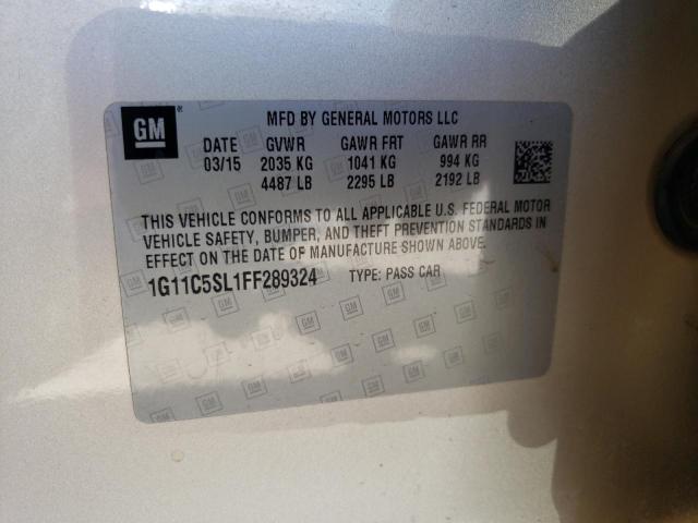 1G11C5SL1FF289324 - 2015 CHEVROLET MALIBU 1LT 奶油色 照片 13