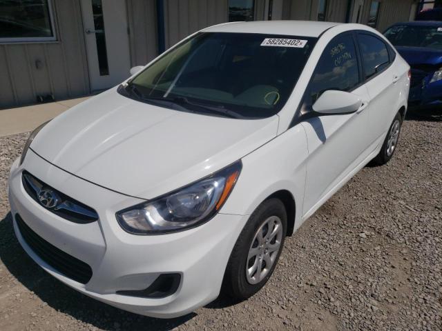 KMHCT4AE3EU717817 - 2014 HYUNDAI ACCENT GLS WHITE photo 2