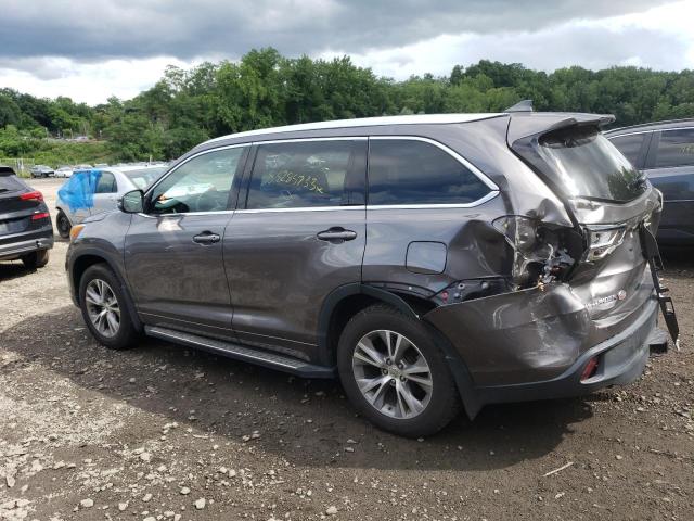 5TDJKRFH9FS120157 - 2015 TOYOTA HIGHLANDER XLE Մոխրագույն լուսանկար 2