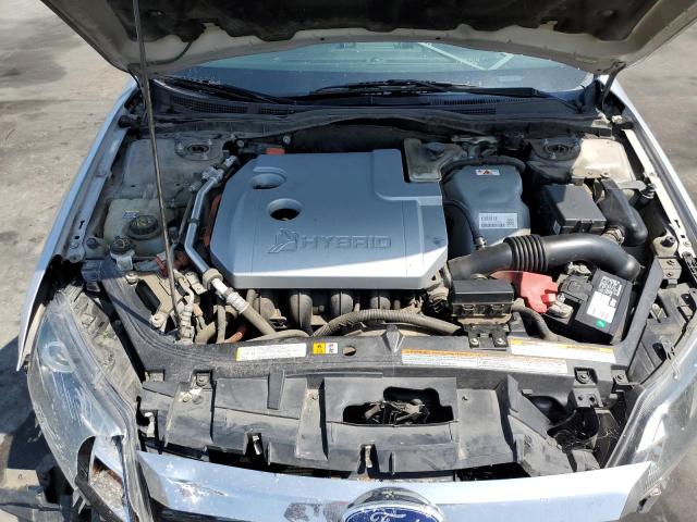 3FADP0L35AR394427 - 2010 FORD FUSION HYBRID SILVER photo 11