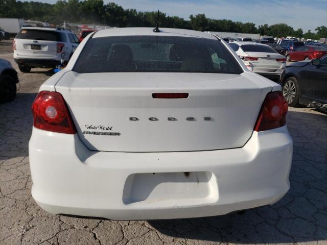 1C3CDZAB3CN174811 - 2012 DODGE AVENGER SE WHITE photo 6