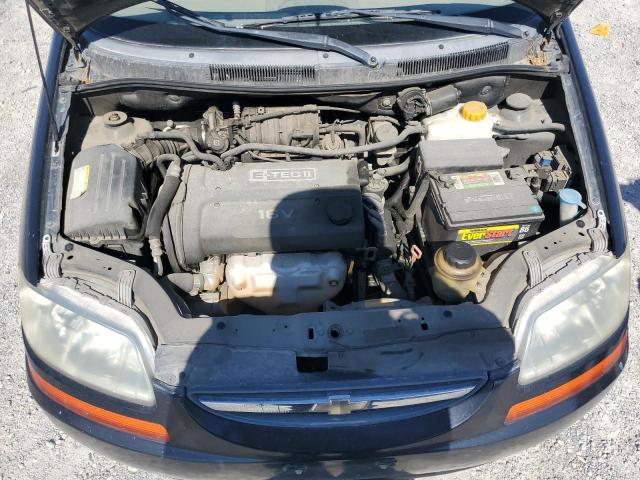 KL1TD52645B474018 - 2005 CHEVROLET AVEO BASE BLACK photo 11