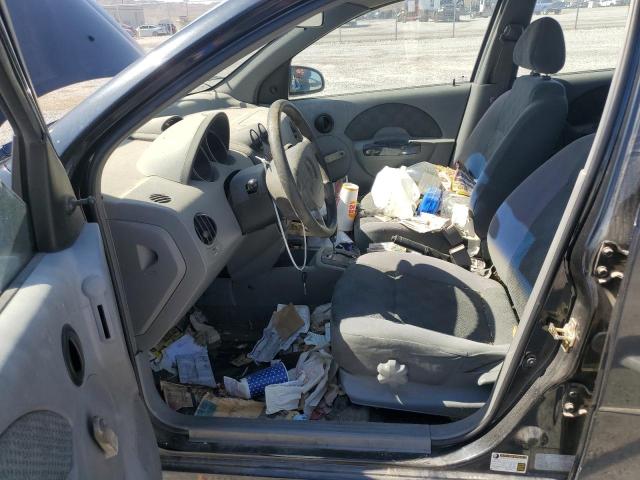 KL1TD52645B474018 - 2005 CHEVROLET AVEO BASE BLACK photo 7