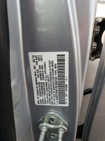 5J6TF2H51DL004743 - 2013 HONDA CROSSTOUR EXL ვერცხლისფერი ფოტო 12