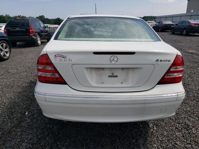 WDBRF92H27F846133 - 2007 MERCEDES-BENZ C 280 4MATIC WHITE photo 6