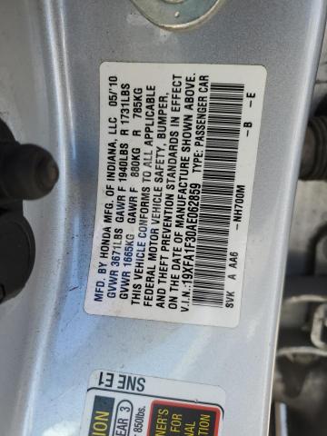 19XFA1F30AE062859 - 2010 HONDA CIVIC VP SILVER photo 12