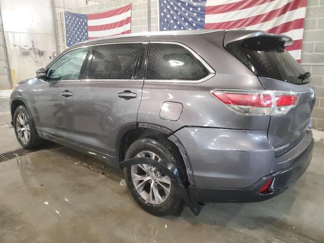 5TDJKRFH2FS125622 - 2015 TOYOTA HIGHLANDER XLE Boz foto 2