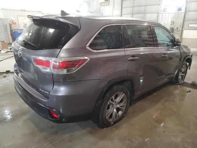 5TDJKRFH2FS125622 - 2015 TOYOTA HIGHLANDER XLE Boz foto 3