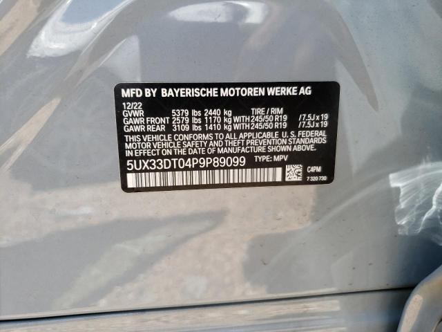 5UX33DT04P9P89099 - 2023 BMW X4 XDRIVE30I GRAY photo 13