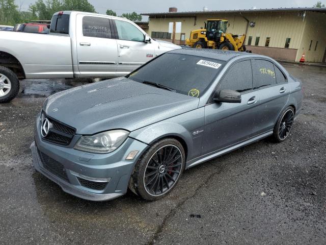 WDDGF7HB4CA682302 - 2012 MERCEDES-BENZ C 63 AMG GRAY photo 1