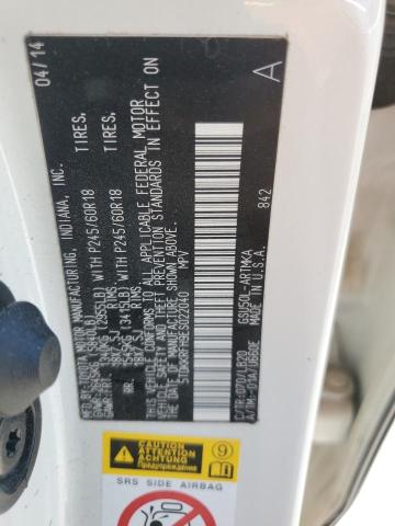 5TDKKRFH9ES022040 - 2014 TOYOTA HIGHLANDER XLE WHITE photo 14