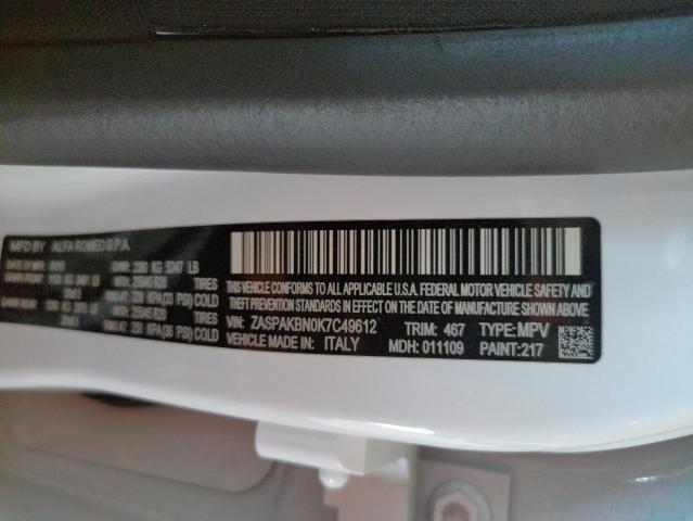 ZASPAKBN0K7C49612 - 2019 ALFA ROMEO STELVIO TI WHITE photo 12