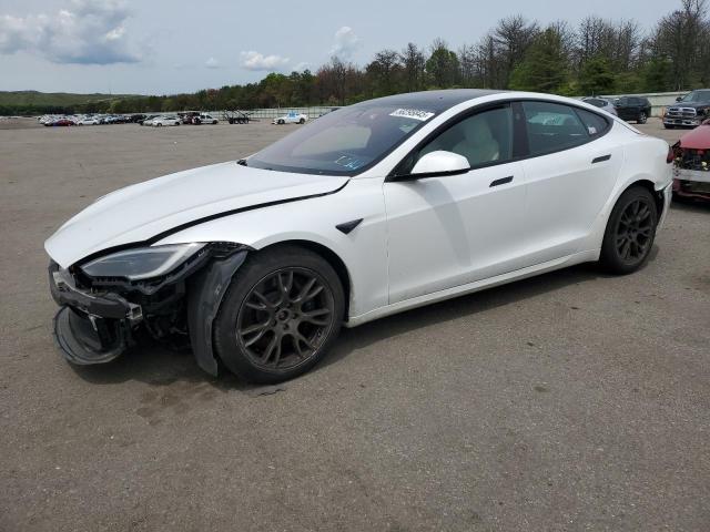 5YJSA1E57NF487187 - 2022 TESLA MODEL S WHITE photo 1