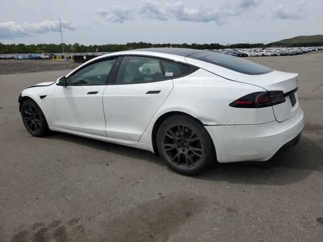 5YJSA1E57NF487187 - 2022 TESLA MODEL S WHITE photo 2