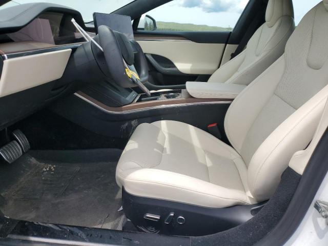 5YJSA1E57NF487187 - 2022 TESLA MODEL S WHITE photo 7