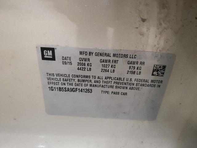 1G11B5SA9GF141263 - 2016 CHEVROLET MALIBU LIM LS კრემისფერი ფოტო 12