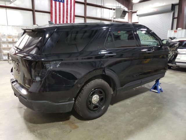 1FM5K8AW5MNA00940 - 2021 FORD EXPLORER POLICE INTERCEPTOR BLACK photo 3