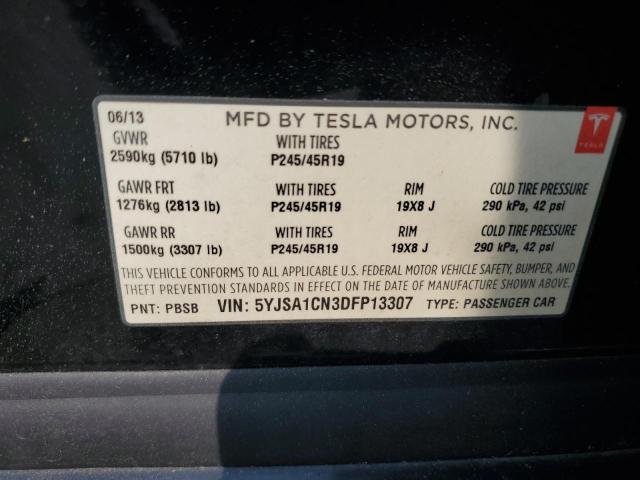 5YJSA1CN3DFP13307 - 2013 TESLA MODEL S Qara foto 13