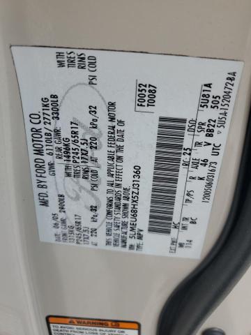 5LMEU68HX5ZJ31360 - 2005 LINCOLN AVIATOR ბეჟი ფოტო 13