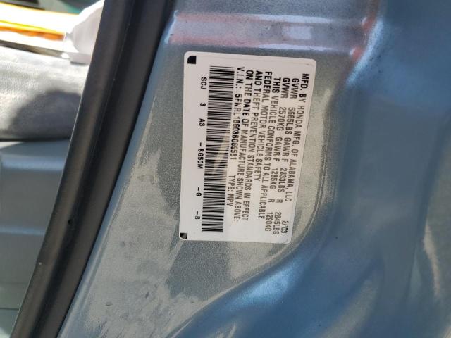 5FNRL18603B069581 - 2003 HONDA ODYSSEY EX BLUE photo 12