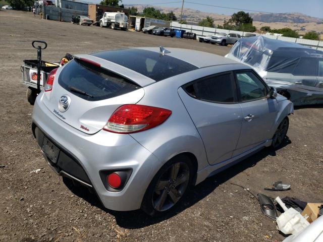 KMHTC6AE0DU108260 - 2013 HYUNDAI VELOSTER TURBO SILVER photo 3