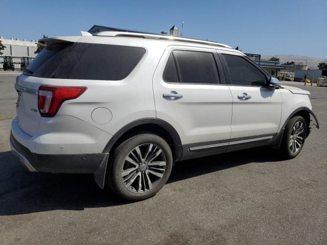 1FM5K8HT6HGE24925 - 2017 FORD EXPLORER PLATINUM WHITE photo 3