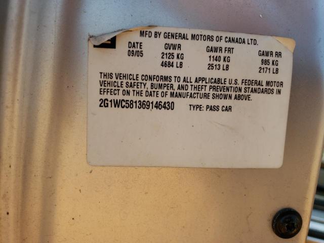 2G1WC581369146430 - 2006 CHEVROLET IMPALA LT SILVER photo 12