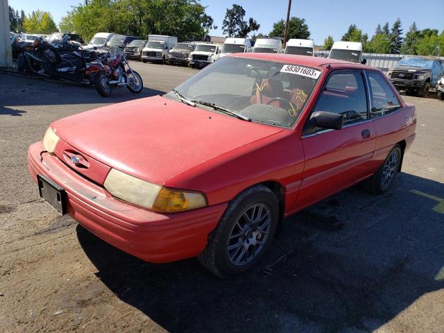 1FAPP11JXPW121798 - 1993 FORD ESCORT LX RED photo 1