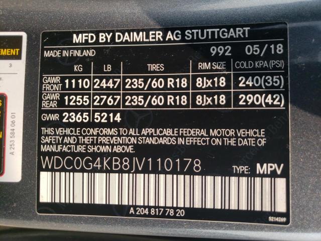 WDC0G4KB8JV110178 - 2018 MERCEDES-BENZ GLC 300 4MATIC GRAY photo 13