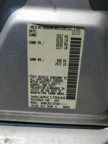 1N4AL3AP8JC170640 - 2018 NISSAN ALTIMA 2.5 ვერცხლისფერი ფოტო 13