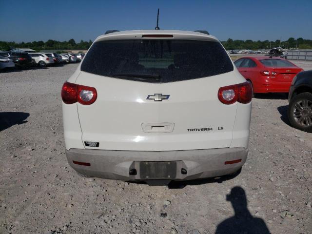 1GNKRFED5CJ144520 - 2012 CHEVROLET TRAVERSE LS WHITE photo 6