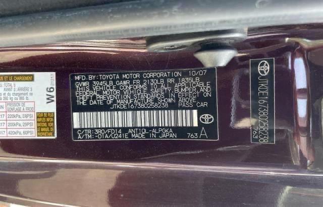 JTKDE167380258238 - 2008 TOYOTA SCION TC 紫色 照片 10