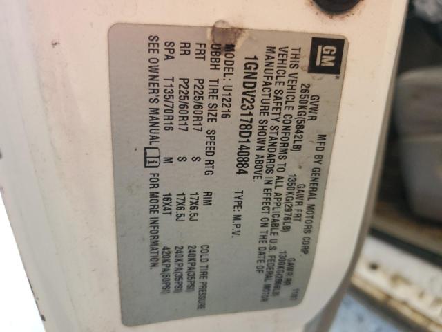 1GNDV23178D140884 - 2008 CHEVROLET UPLANDER LS 白色 照片 13