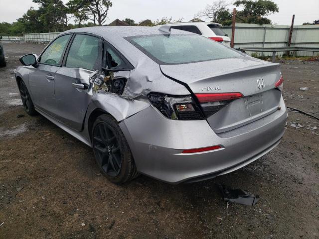 2HGFE2F58NH544308 - 2022 HONDA CIVIC SPORT SILVER photo 3