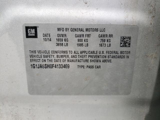 1G1JA6SH0F4133469 - 2015 CHEVROLET SONIC LS SILVER photo 12