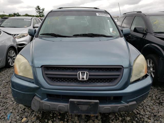 2HKYF18675H503938 - 2005 HONDA PILOT EXL BLUE photo 5