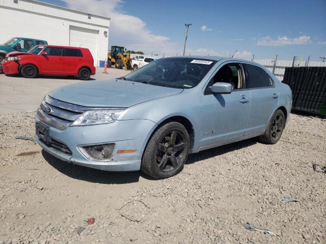 3FADP0L33AR130302 - 2010 FORD FUSION HYBRID BLUE photo 1