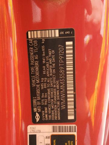 WMWMM33589TP91207 - 2009 MINI COOPER S CLUBMAN RED photo 13