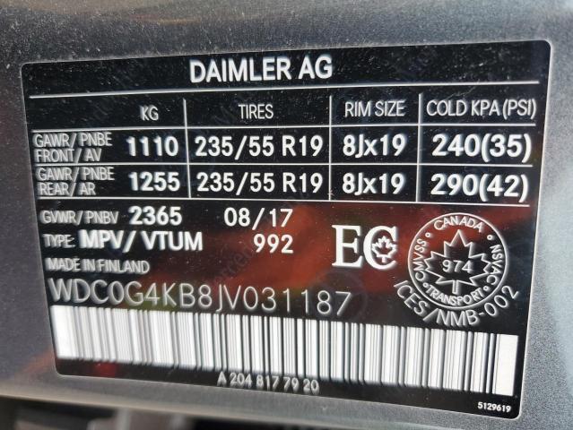 WDC0G4KB8JV031187 - 2018 MERCEDES-BENZ GLC 300 4MATIC GRAY photo 14