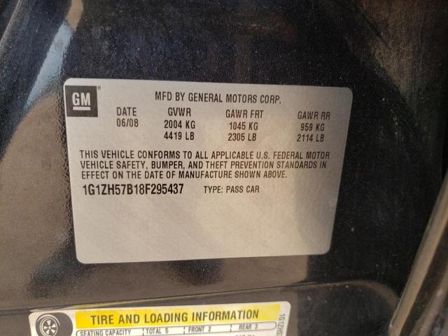 1G1ZH57B18F295437 - 2008 CHEVROLET MALIBU 1LT BLACK photo 12