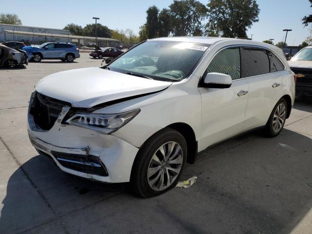 5FRYD4H4XEB008636 - 2014 ACURA MDX TECHNOLOGY WHITE photo 2
