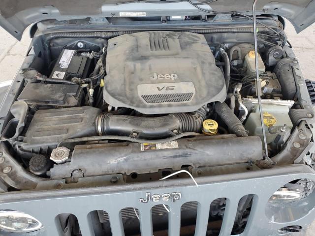 1C4HJWEG0EL186234 - 2014 JEEP WRANGLER U SAHARA GRAY photo 11