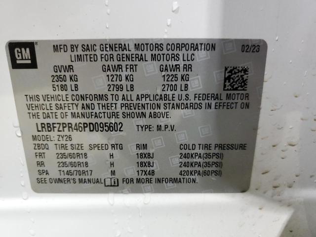 LRBFZPR46PD095602 - 2023 BUICK ENVISION ESSENCE Beyaz fotoğraf 13