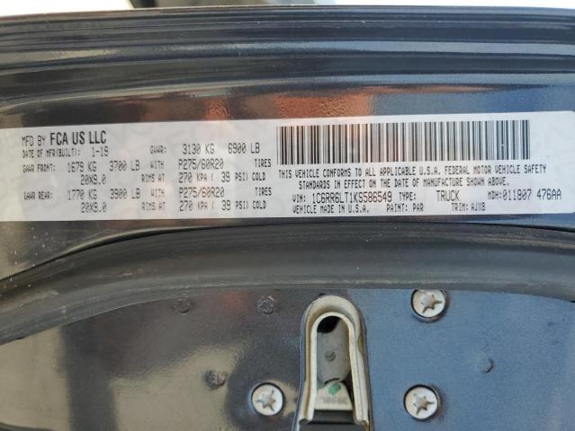 1C6RR6LT1KS586549 - 2019 RAM 1500 CLASS SLT 石墨色 照片 12